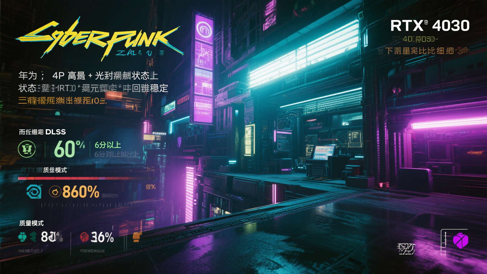 以《赛博朋克2077》为例，这款游戏在4K原生+光追全开的状态下，即便是RTX 