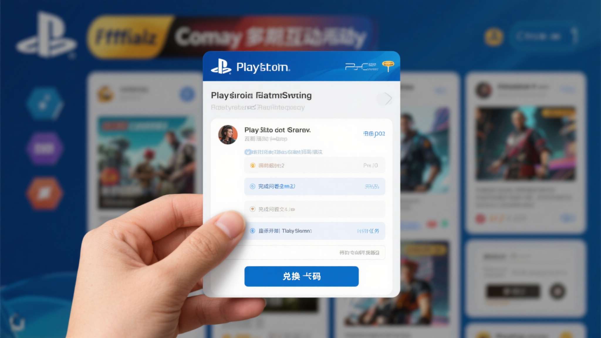 PlayStation官方社区不定期推出互动活动，例如转发指定帖子、完成问卷调查